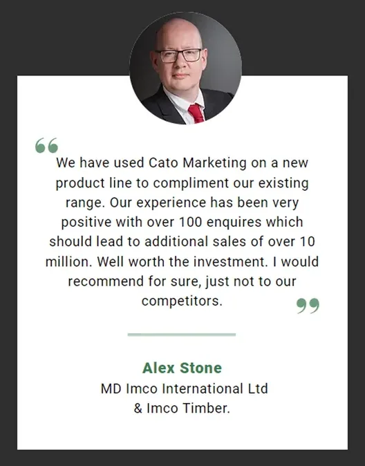Μαρτυρία του Alex Stone, MD των Imco International Ltd & Imco Timber